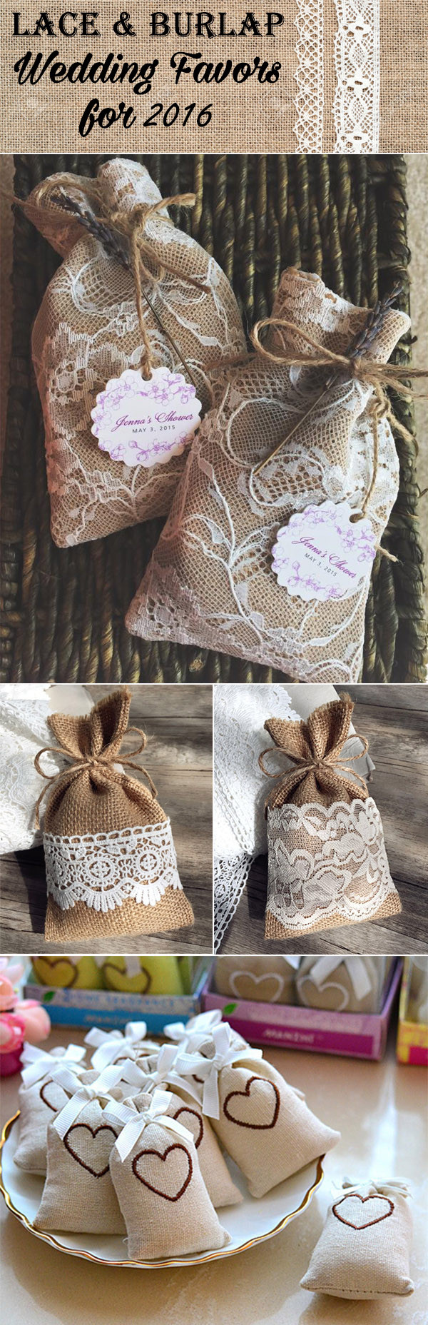 Country Themed Wedding Favors
 Top 20 Country Rustic Lace And Burlap Wedding Ideas