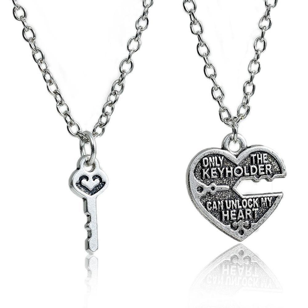 Couple Heart Necklace
 1 Set Couples Necklace " ly The Key Holder Can Unlock My