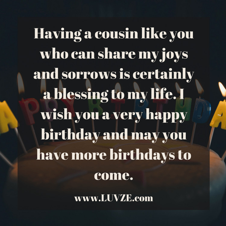 Cousin Birthday Quotes
 Happy Birthday Cousin Quotes Wishes Sayings & Messages