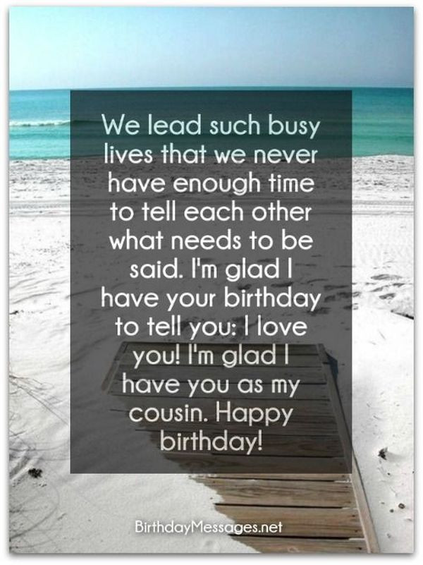Cousin Birthday Quotes
 Happy Birthday Cousin Quotes Wishes and