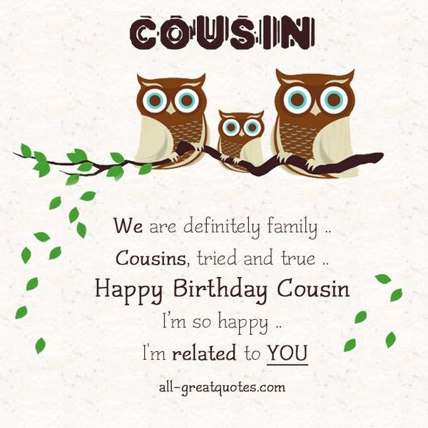 Cousin Birthday Quotes
 Happy Birthday Cousin Quotes Wishes and