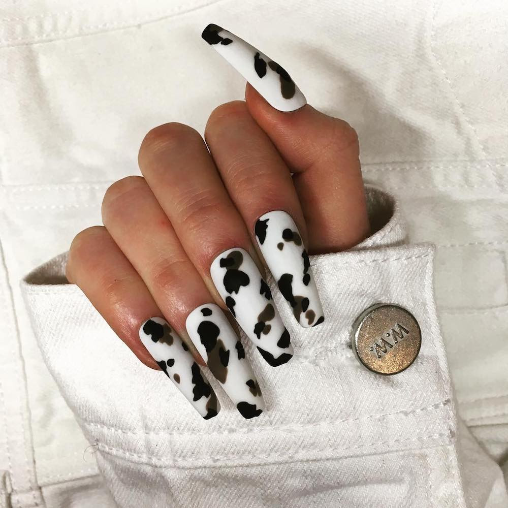 Cow Nail Art
 Cow Print Inspired Nail Art Is Instagram s Hottest Beauty