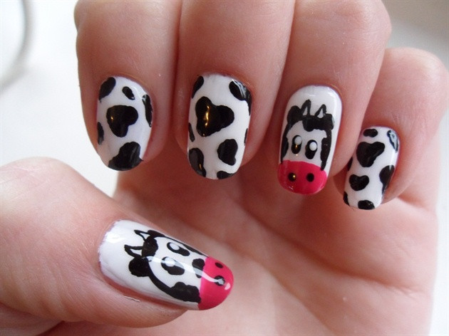 Cow Nail Art
 cow nails Nail Art Gallery