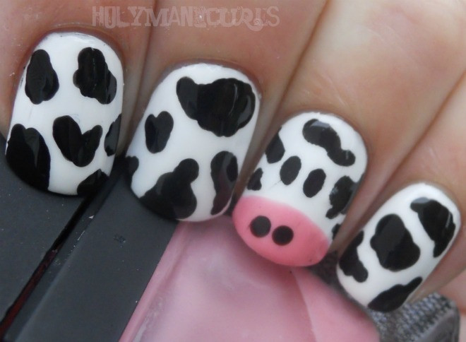 Cow Nail Art
 Holy Manicures Cow Nails