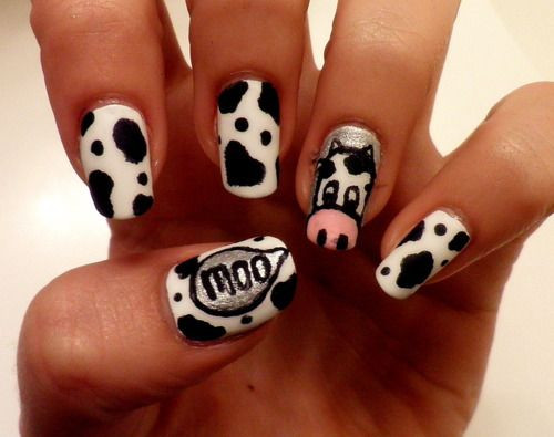 Cow Nail Art
 1000 images about Cows Cows Cows Cow Nails on Pinterest