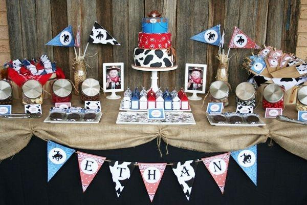 Cowboy Kids Party
 52 Cowboy Themed Boy Birthday Party Ideas Spaceships and