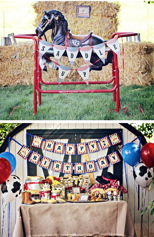 Cowboy Kids Party
 Kara s Party Ideas Western Cowboy Saddle Up 2nd Birthday