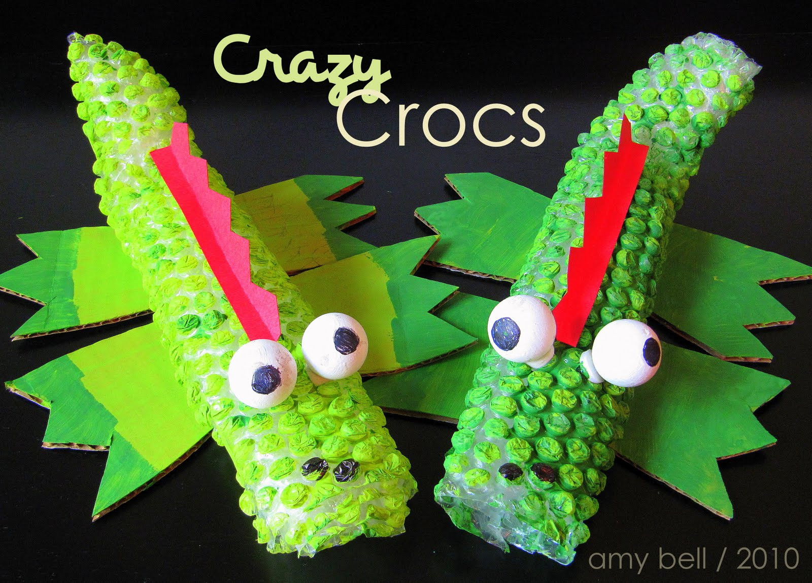 Craft Ideas For Toddlers
 Bubble Wrap Crocodile Kids Craft