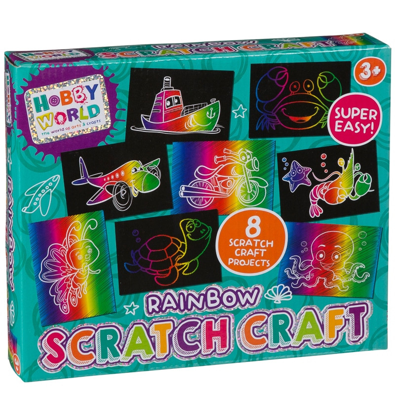 Craft Sets For Toddlers
 Hobby World Rainbow Scratch Craft Set