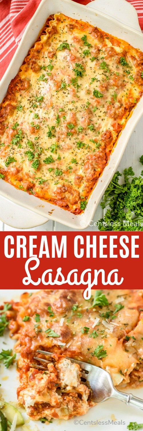 Cream Cheese Lasagna
 Cream Cheese Lasagna recipe CentsLess Meals
