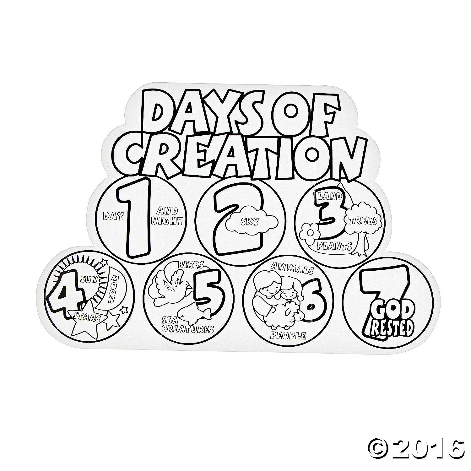 Creation Coloring Pages For Toddlers
 Color Your Own 7 Days of Creation Displays Coloring