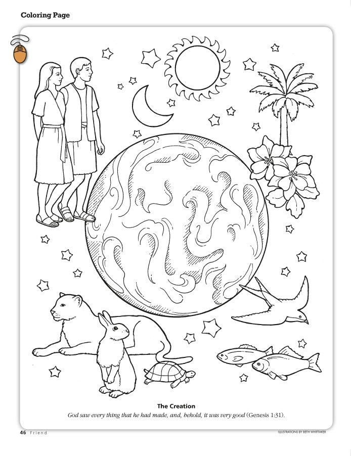 Creation Coloring Pages For Toddlers
 Printable Coloring Pages from the Friend a link to the lds