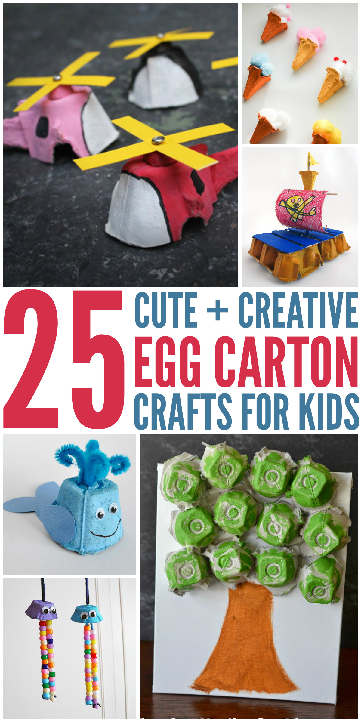 Creative Project For Kids
 25 Cute and Creative Egg Carton Crafts