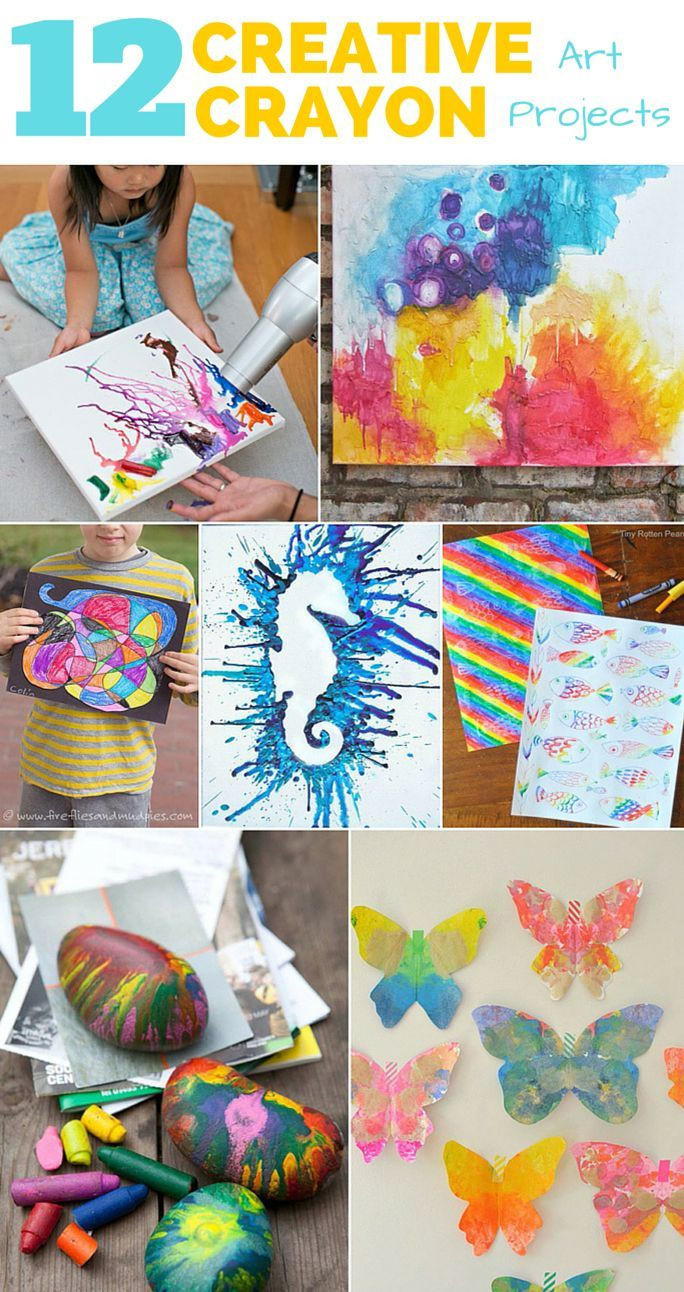 Creative Project For Kids
 12 CREATIVE CRAYON ART PROJECTS FOR KIDS