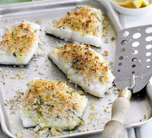 Crusted Fish Recipes
 Lemon & rosemary crusted fish fillets recipe