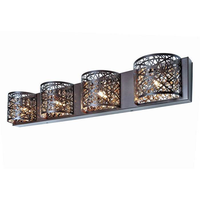 Crystal Bathroom Lights
 Modern 4 Light Crystal Wall Sconce Pendant Lamp Bathroom
