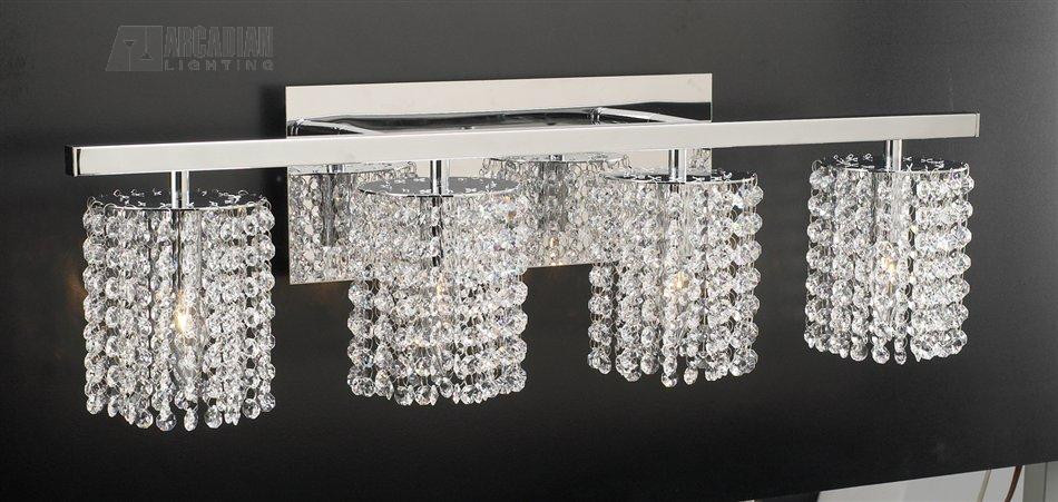 Crystal Bathroom Lights
 PLC Lighting Rigga Modern Contemporary Crystal