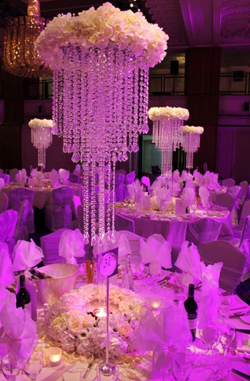 Crystal Wedding Decorations
 Free shipping 10pcs lots 90cm tall 33cm diameter