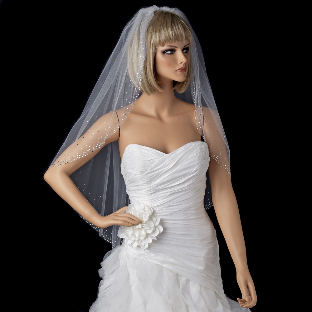 Crystal Wedding Veils
 Dazzling Swarovski Crystal Wedding Veil Elegant Bridal