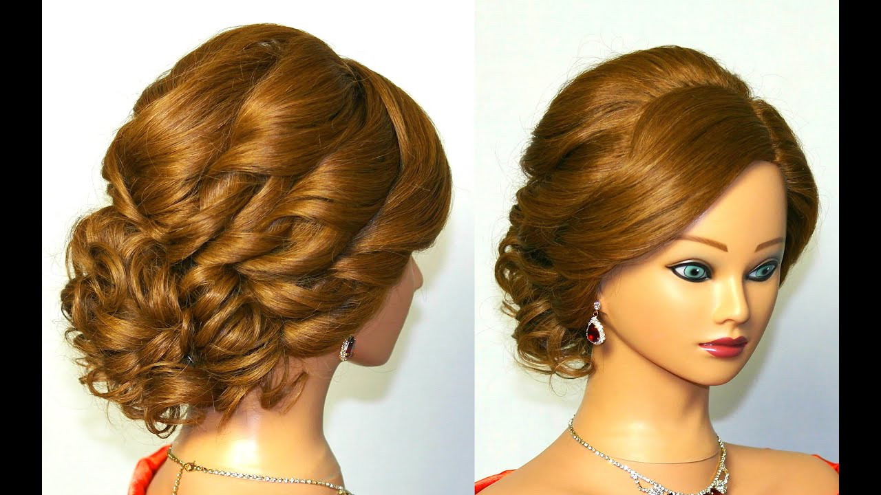 Curl Updo Hairstyles
 Bridal Curly Updo Hairstyle For Medium Hair