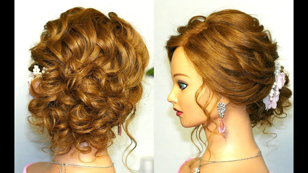 Curl Updo Hairstyles
 Prom wedding hairstyle curly updo for long medium hair