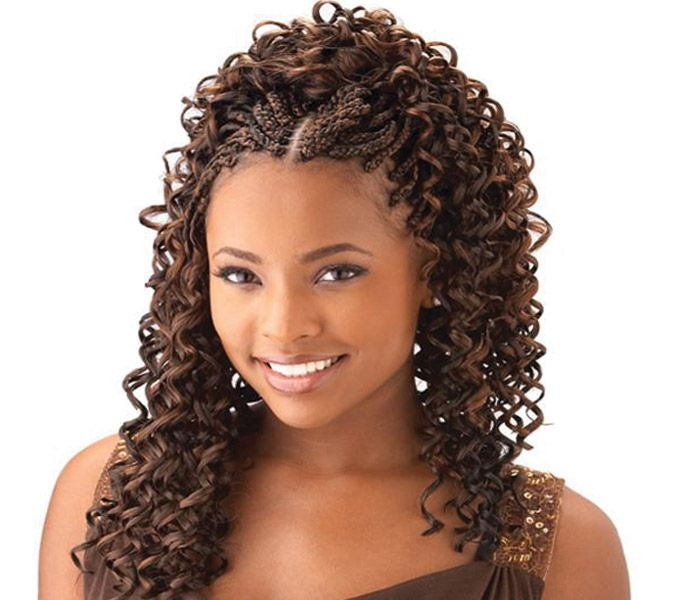 Curls Hairstyles With Braids
 cornrow with curly weave