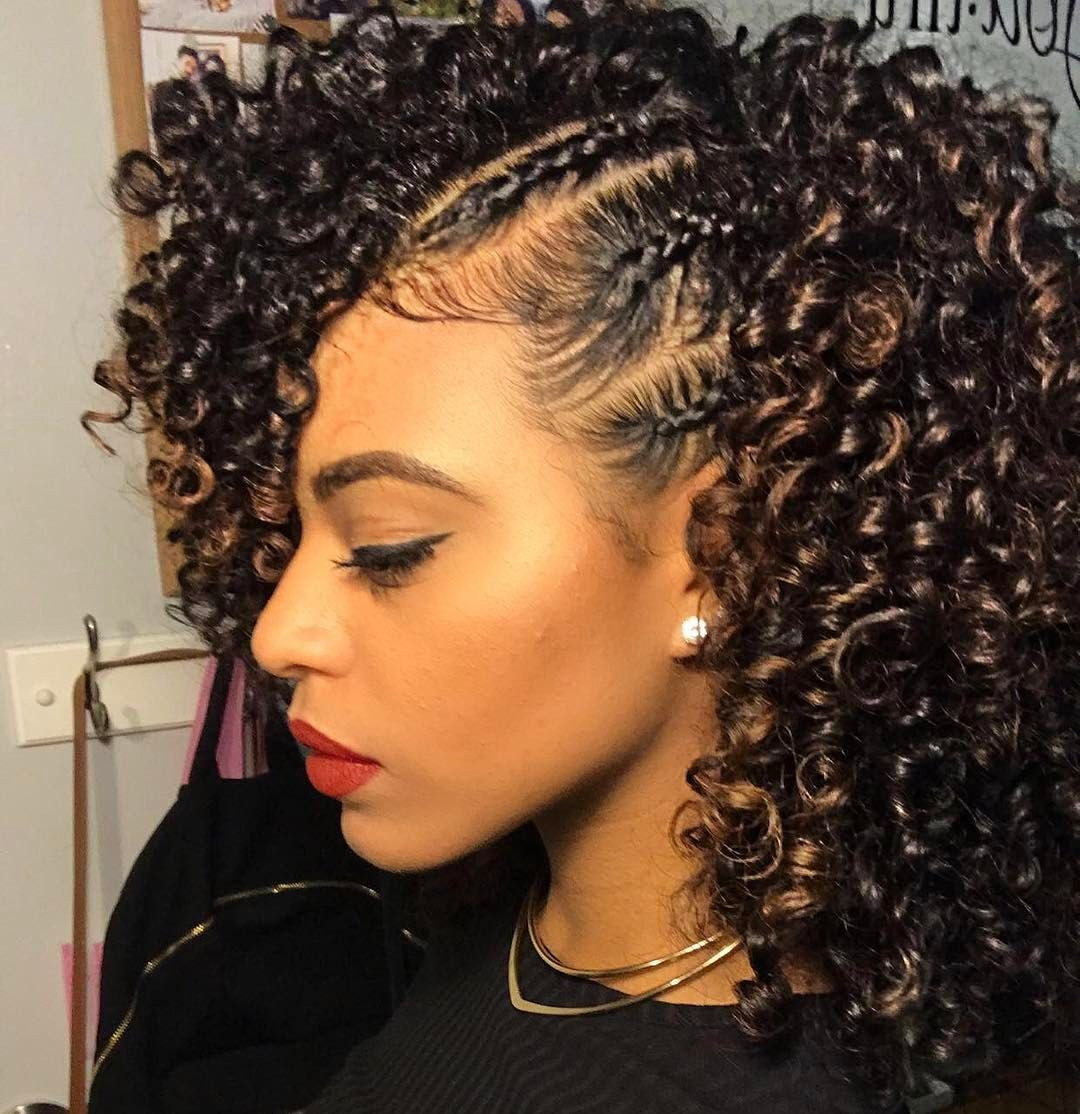 Curls Hairstyles With Braids
 Pin by Beauty Baby on Short Mid Natural Beauties in 2019
