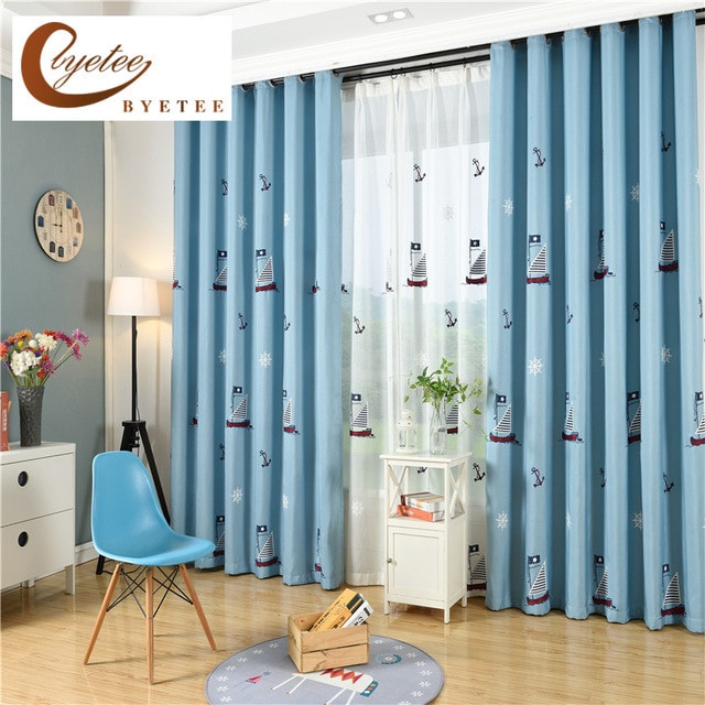 Curtain Kids Room
 [byetee] Children Curtains For Living Blackout Embroidered