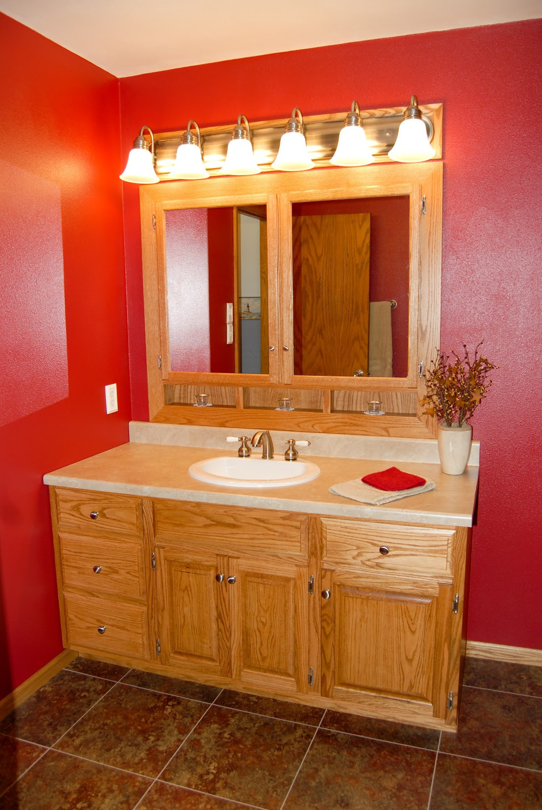 Custom Built Bathroom Vanity
 LG Custom Woodworking Custom made Oak Bathroom Vanity and