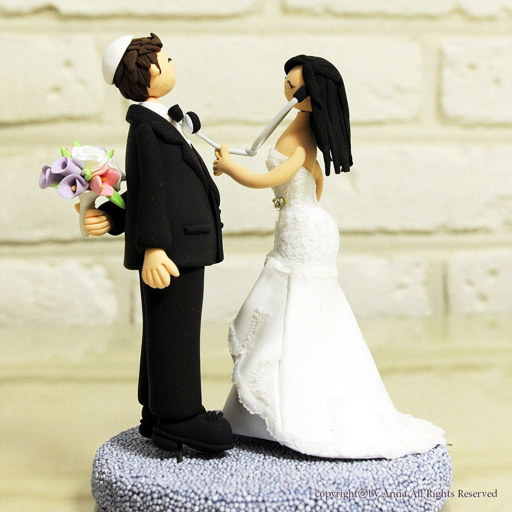 Custom Cake Toppers Wedding
 Doctor couple custom wedding cake topper decoration by
