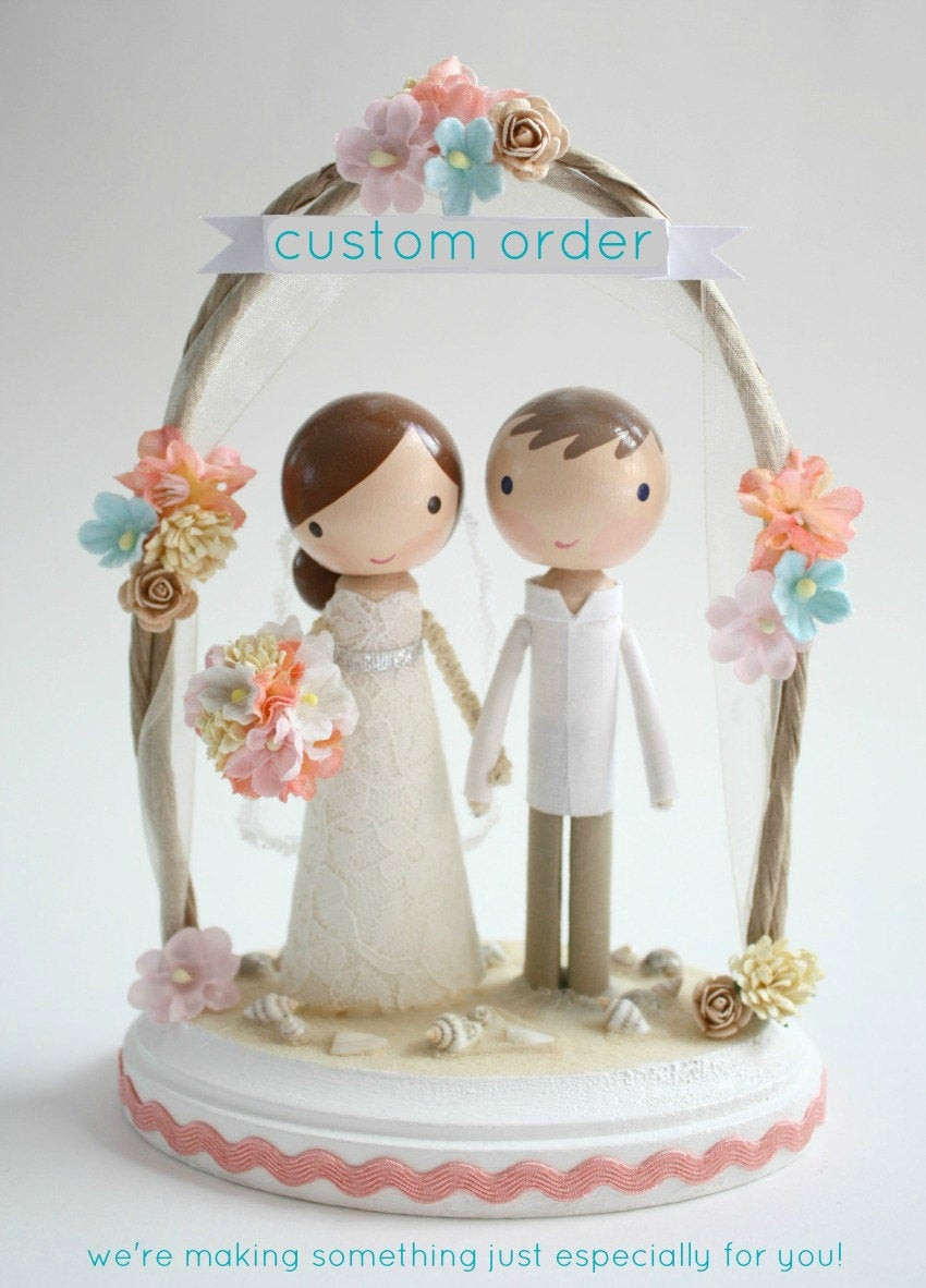 Custom Cake Toppers Wedding
 custom wedding cake topper order for by lipopworkshop