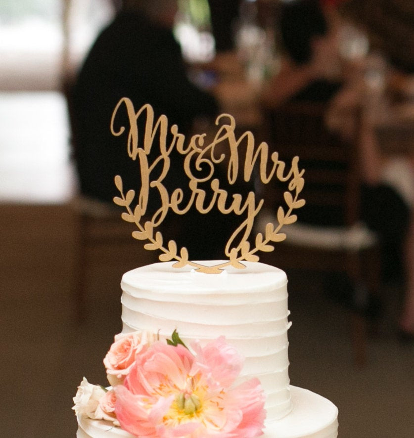 Custom Cake Toppers Wedding
 Custom wedding cake topper personalized cake topper rustic
