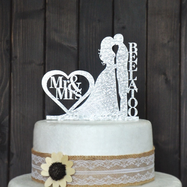 Custom Cake Toppers Wedding
 Aliexpress Buy Personalized Wedding Cake Topper