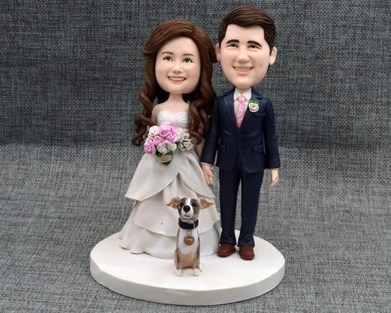 Custom Cake Toppers Wedding
 wedding cake topper personalized cake by CakeTopperArtStudio