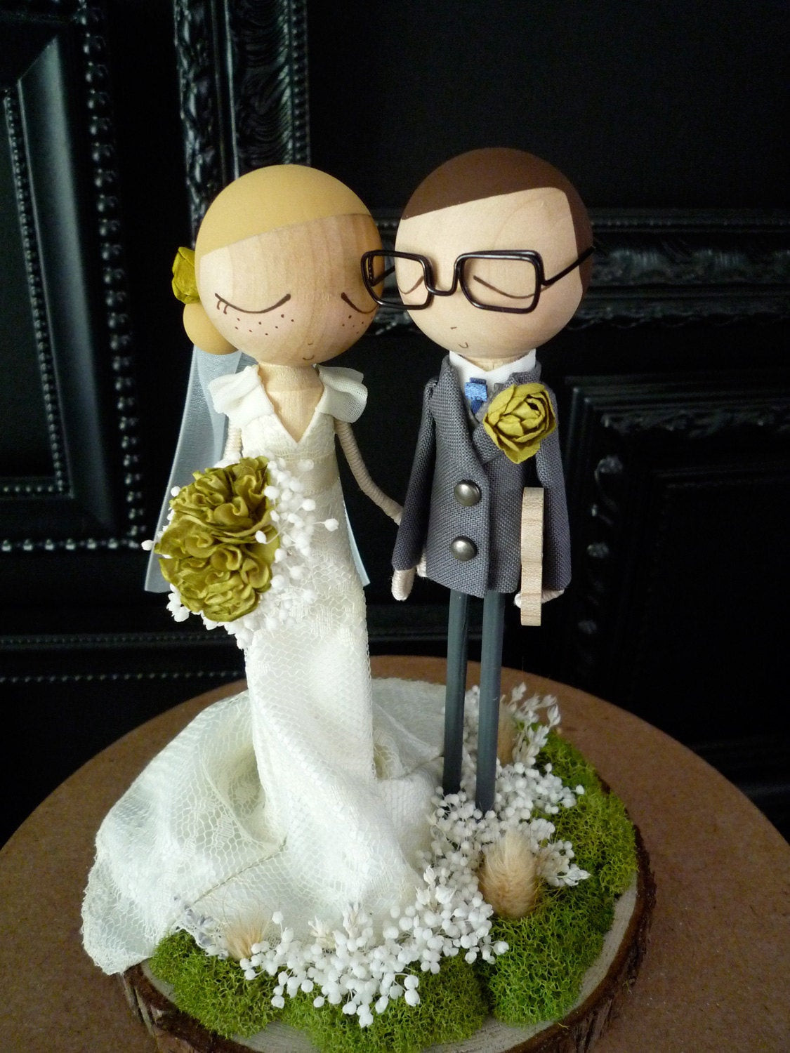 Custom Cake Toppers Wedding
 Wedding Cake Topper with Custom Wedding Dress Custom
