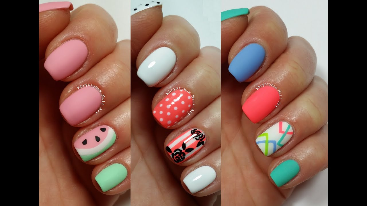 Cute And Easy Nail Ideas
 3 Easy Nail Art Designs for Short Nails
