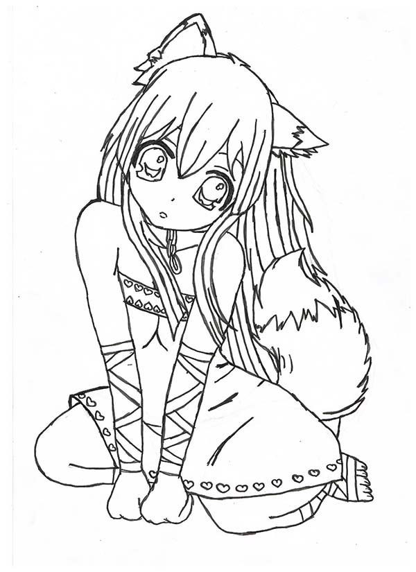 Cute Anime Girls Coloring Pages
 Pin by Jessica Wiggins on SKETCHES in 2019
