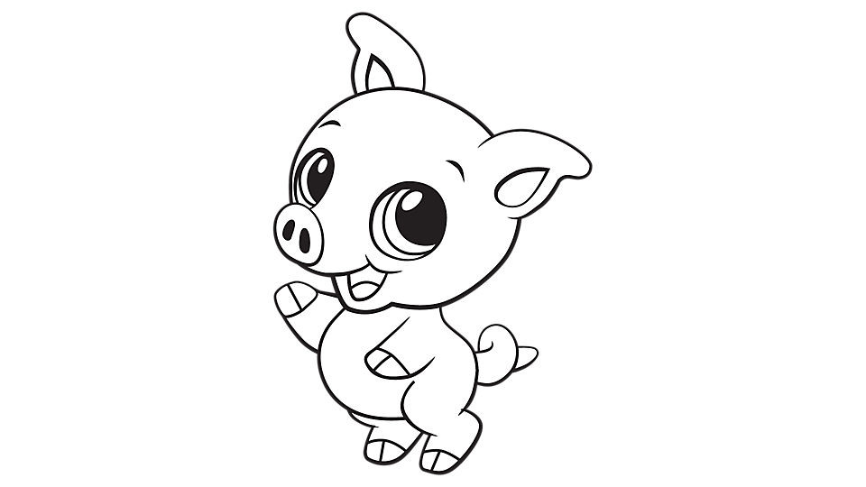 Cute Baby Pig Coloring Pages
 Baby pig coloring printable