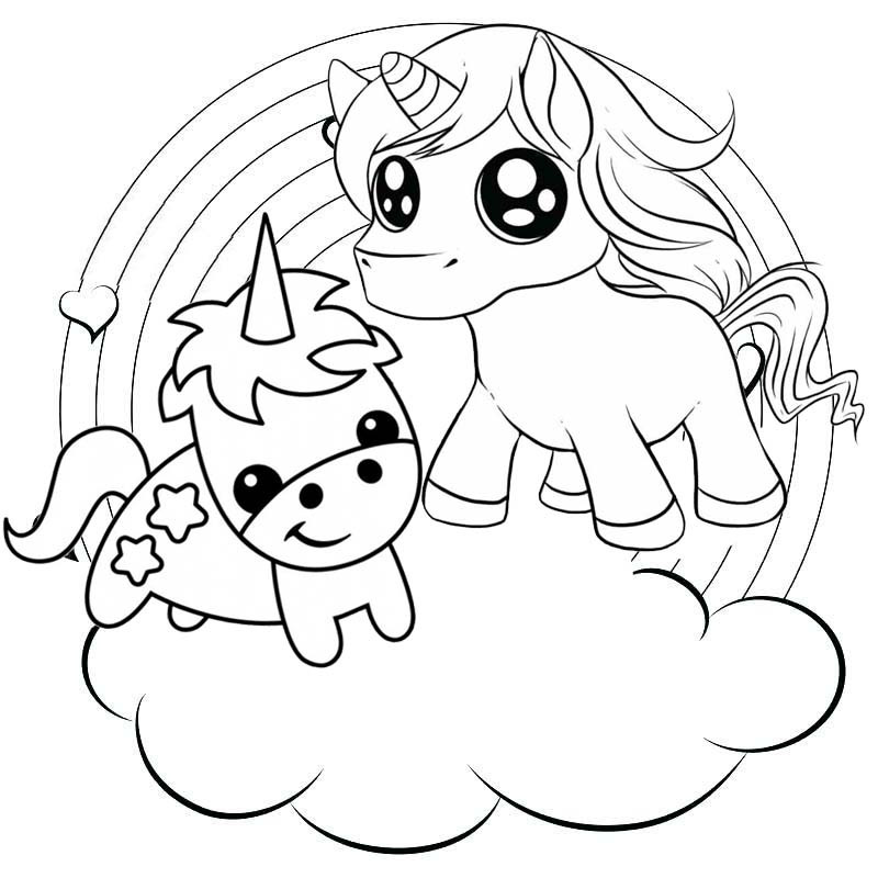 Cute Baby Unicorn Coloring Pages
 Baby Unicorn Pages Coloring Pages