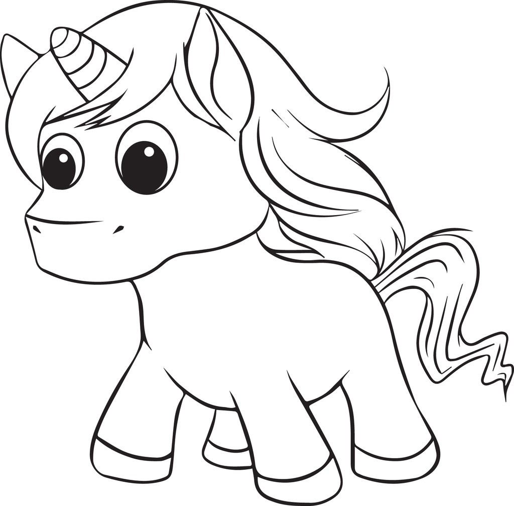 Cute Baby Unicorn Coloring Pages
 Printable Unicorn Coloring Page for Kids 2 – SupplyMe