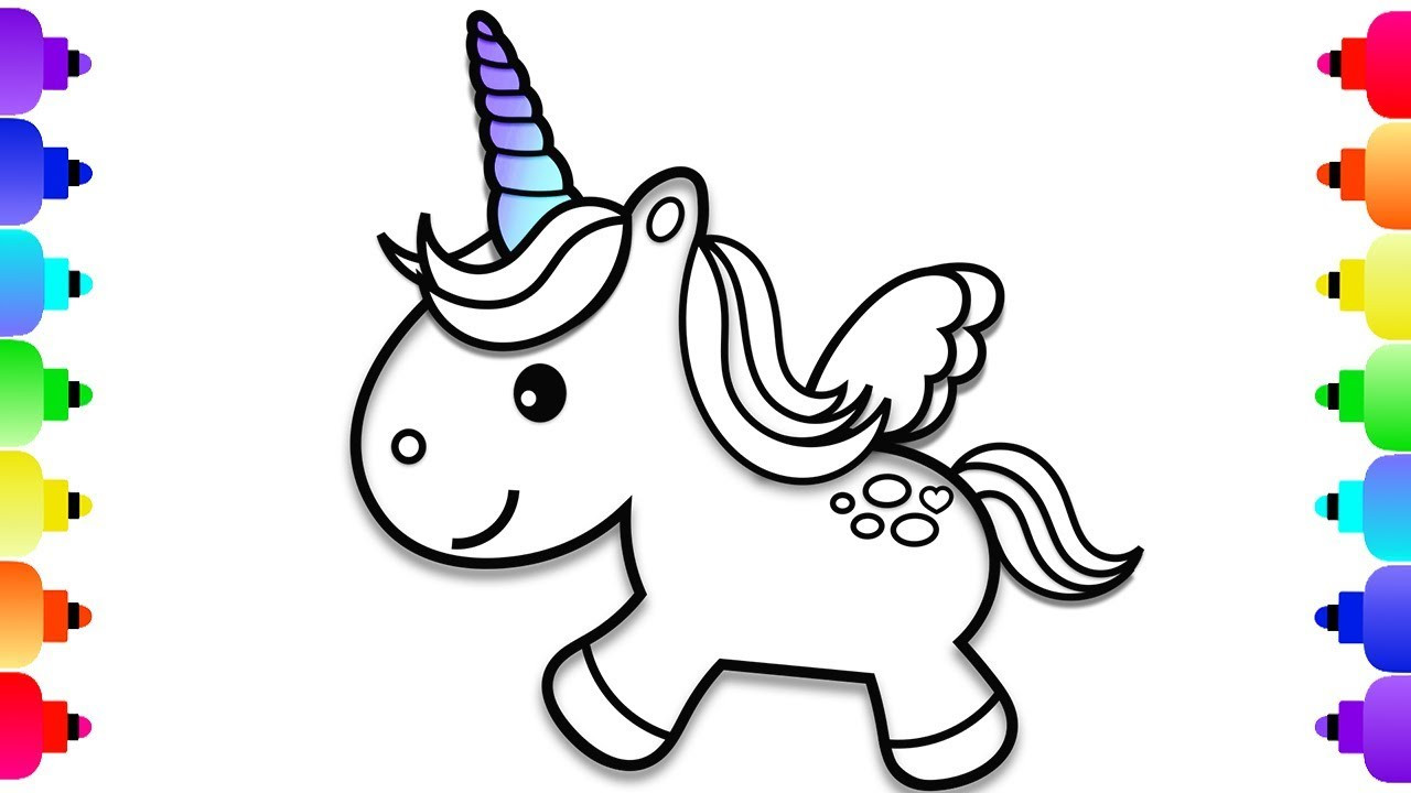 Cute Baby Unicorn Coloring Pages
 How to Draw a Baby Unicorn