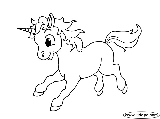 Cute Baby Unicorn Coloring Pages
 Cute unicorn 2 coloring page