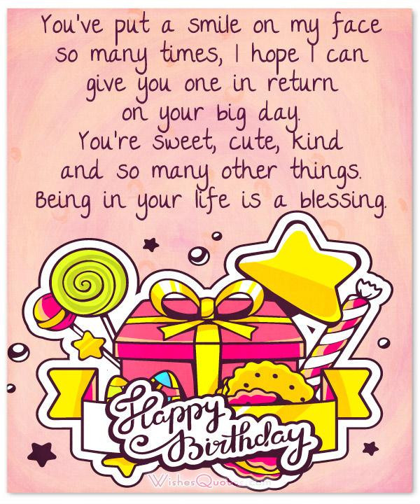 Cute Birthday Quotes For Best Friend
 100 Sweet Birthday Messages Adorable Birthday Cards