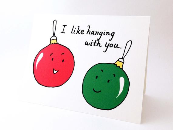 Cute Christmas Quotes For Cards
 Cute Best Friend Christmas Card Punny Holiday Love Card