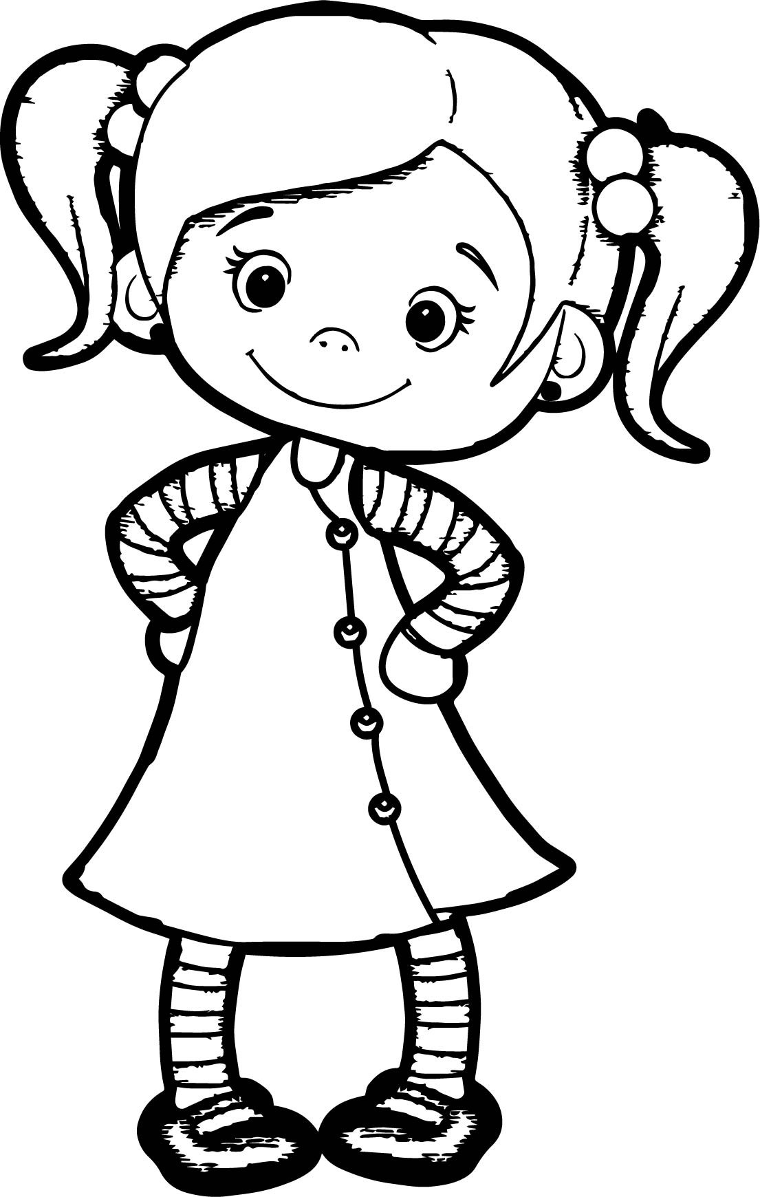 Cute Coloring Pages For Girls
 Beautiful Cute Girl Coloring Page