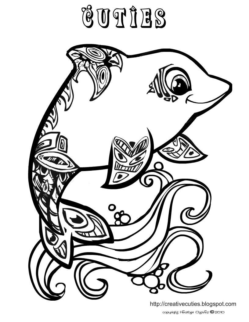 Cute Coloring Pages Of Girls
 Heather Chavez Creative Cuties Animal Design