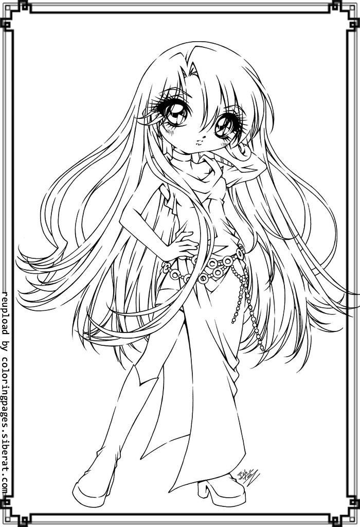 Cute Coloring Pages Of Girls
 Cute Anime Girls Coloring Pages