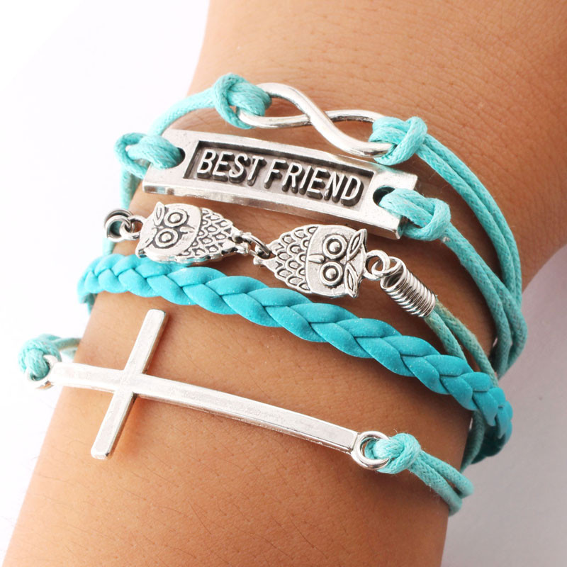 Cute Friendship Bracelets
 Cute Owl Cross Best Friend Infinity Bracelets on Luulla