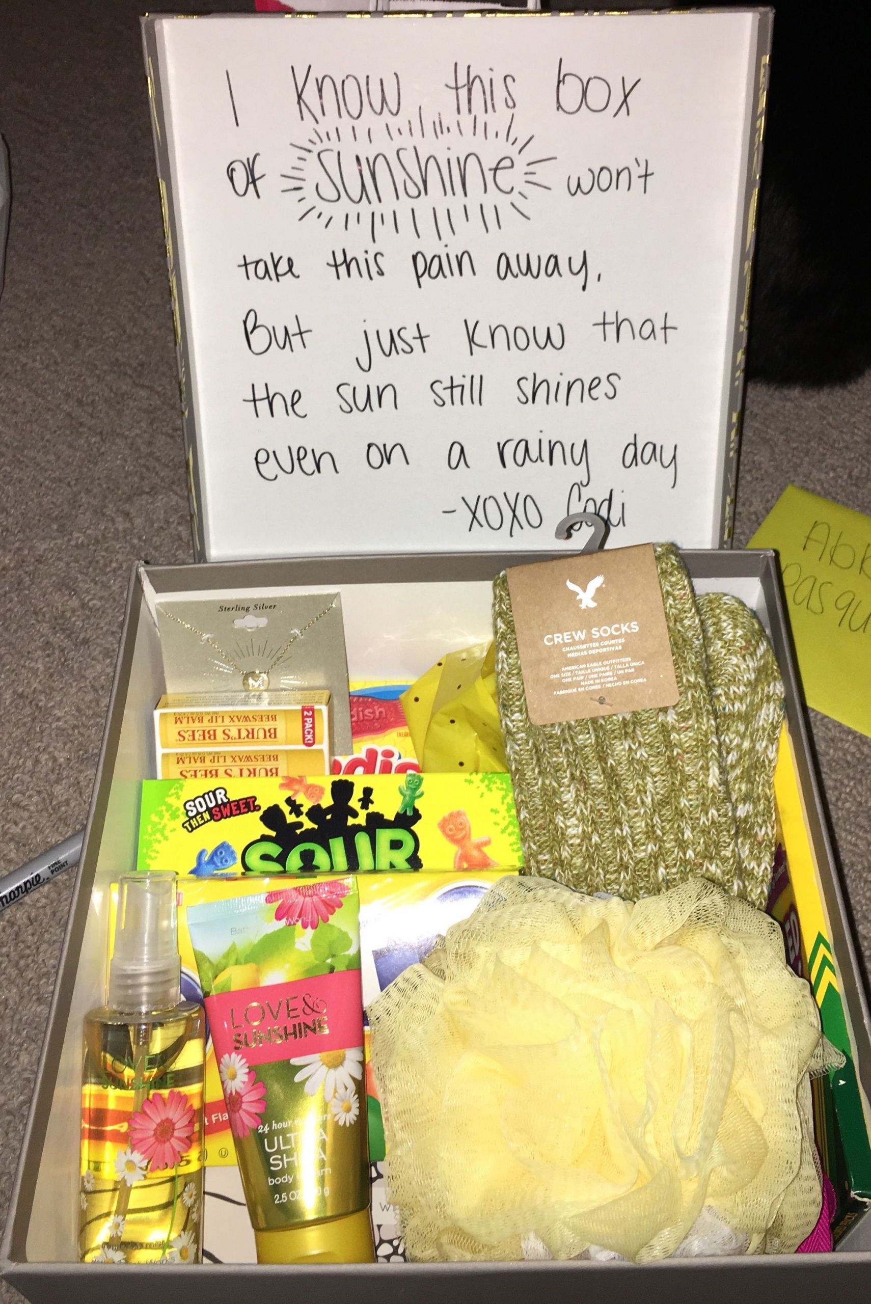 Cute Gift Ideas For Best Friend
 care package for grieving friend