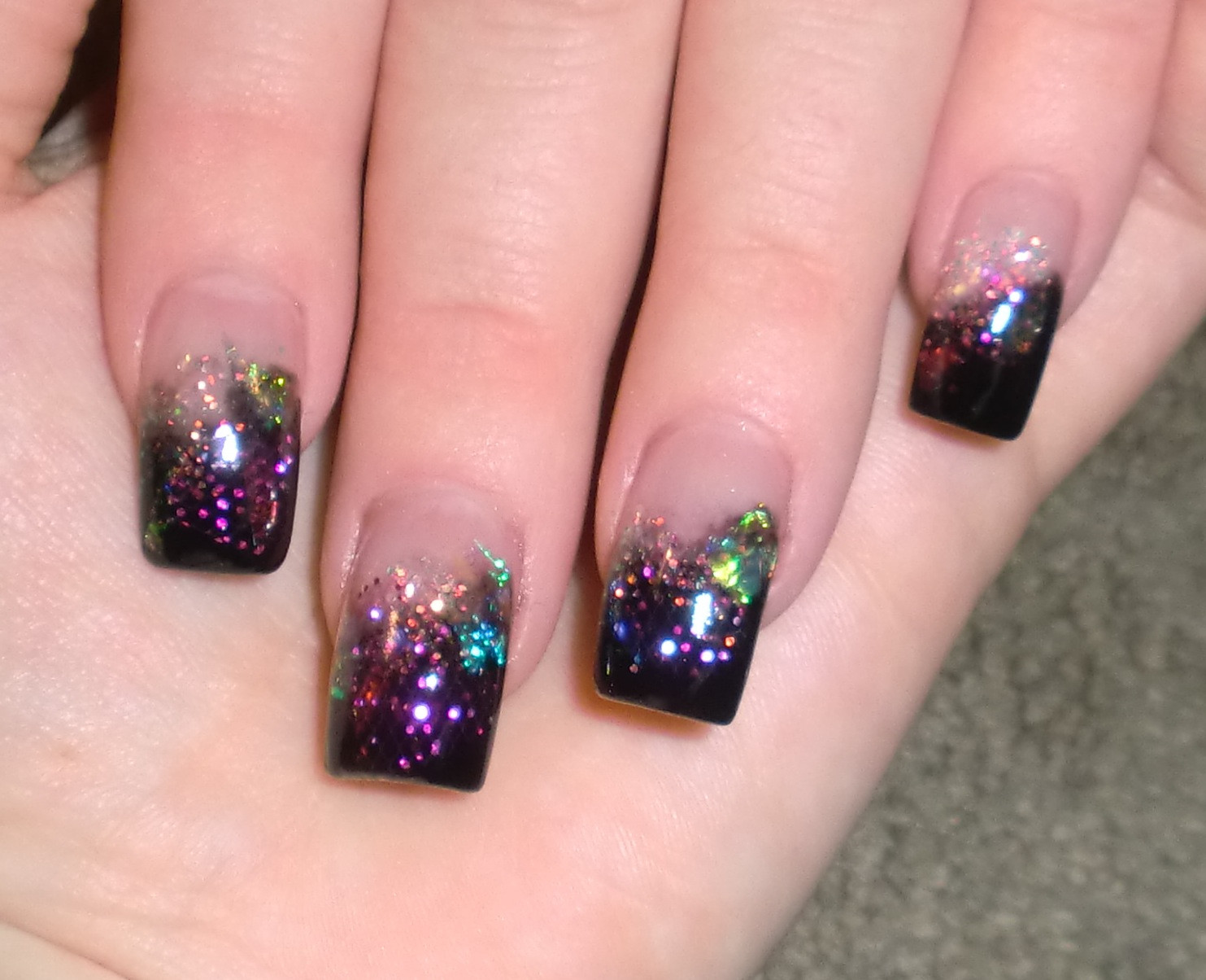 Cute Glitter Nail Designs
 Love4NailArt Cosmic Acrylic Nails Slideshow Tutorial Posted